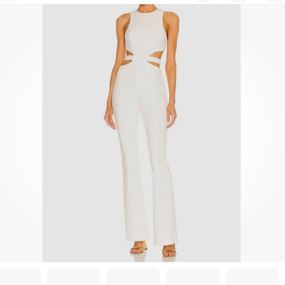 Misha Ivory Thea Cutout Sleeveless Jumpsuit Size 0